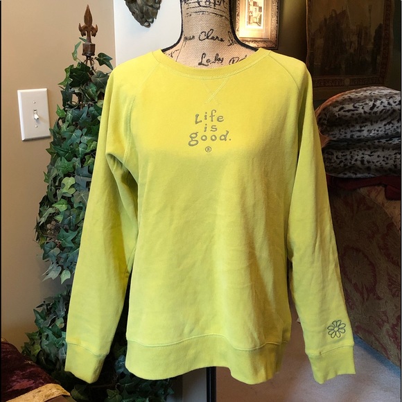 Daisy Green Sweatshirt Size 